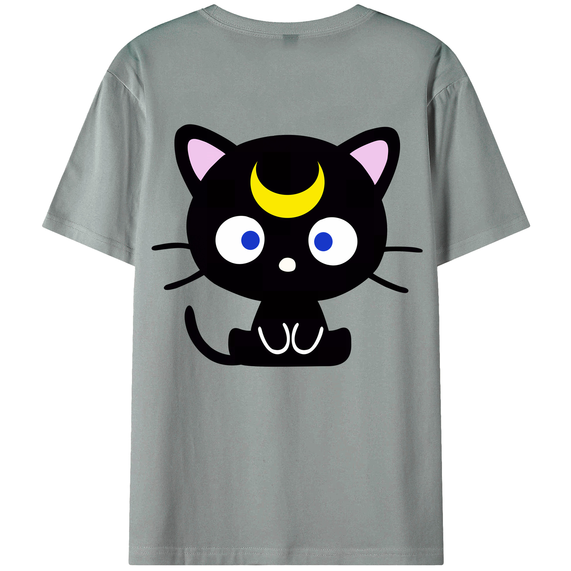 （画像用） 美少女戦士セーラームーン Sailor Moon 綿100％ メンズ半袖Tシャツ（バックプリント） 通気性